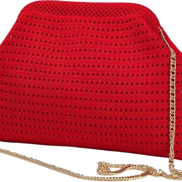 2025 Summer Beach Woven Clutch Purses - Cloud Dumpling Crossbody Handbag - Picture 1 of 7